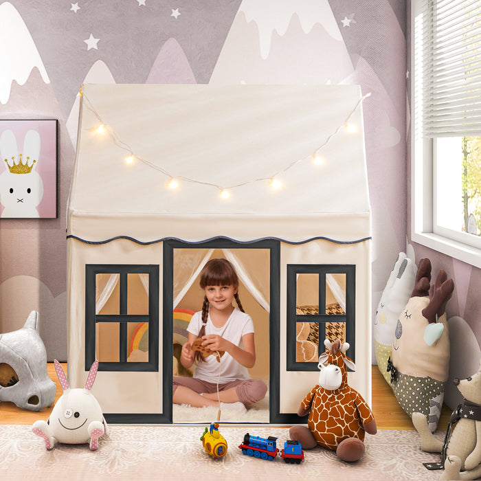 Star Lights Play Tent - Indoor Kids Fun Play Space for Boys and Girls, Beige - Ideal Gift Item for Children
