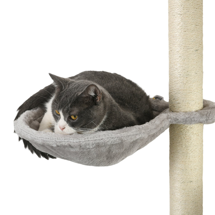 Cat Haven 4-Piece Set - Grey Wall-Mounted Furniture for Felines - Space-Saving Solutions for Cat Owners