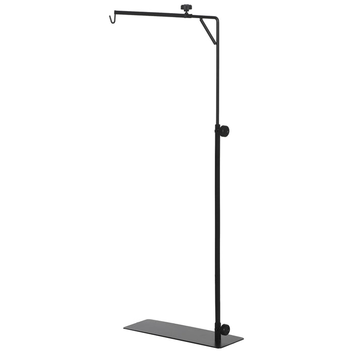 Adjustable 86-129cm Reptile Lamp Stand with Hook - Sturdy Base, Height & Length Customization - Ideal for Terrarium Heating & Lighting Solutions