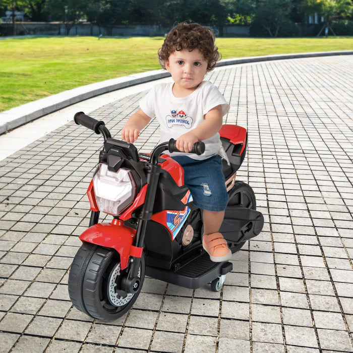 6V Children's Motorcycle - Convertible 2-Wheel or 3-Wheel Options, Detachable Training Wheels - Ideal Ride-On Toy for Beginning Riders