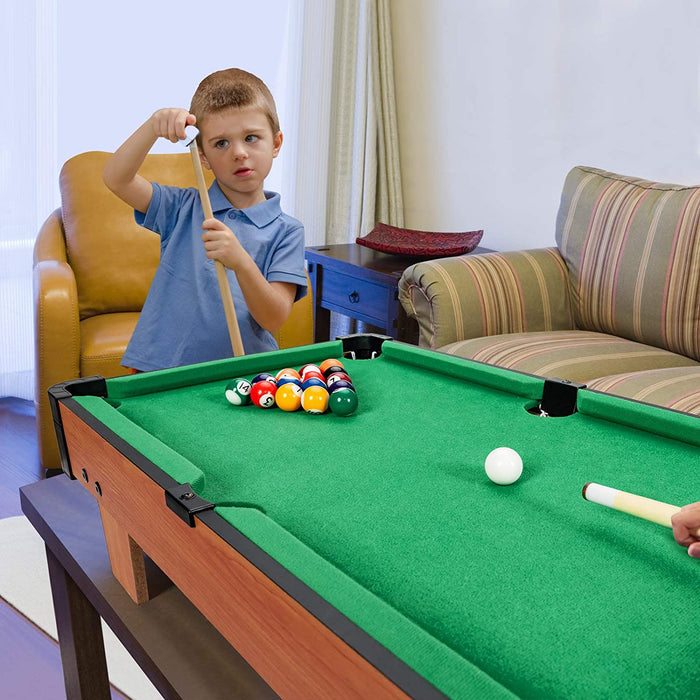Wooden Table Top Brand - Compact Pool Set in Superior Wood Material - Perfect For Small Spaces and Miniature Billiard Enthusiasts