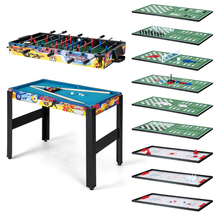 12-in-1 Combo Game Set - Multi Game Table with Foosball Features - Perfect for Family Entertainment and Game Nights