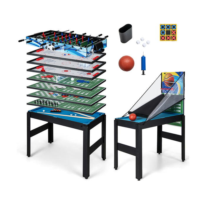 Multi-Game 14-in-1 Table - Party Game Room Accessory, Family Night Entertainment - Ideal for Fun-filled Gatherings and Bonding Time