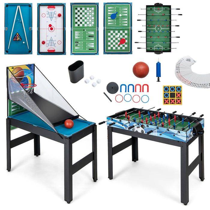 Multi-Game 14-in-1 Table - Party Game Room Accessory, Family Night Entertainment - Ideal for Fun-filled Gatherings and Bonding Time