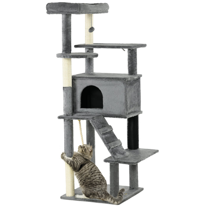 Cat Haven Deluxe - Indoor Cat Tree Tower with Scratching Post, Cozy House & Play Toy - Ideal for Playful Kittens & Lounging Felines