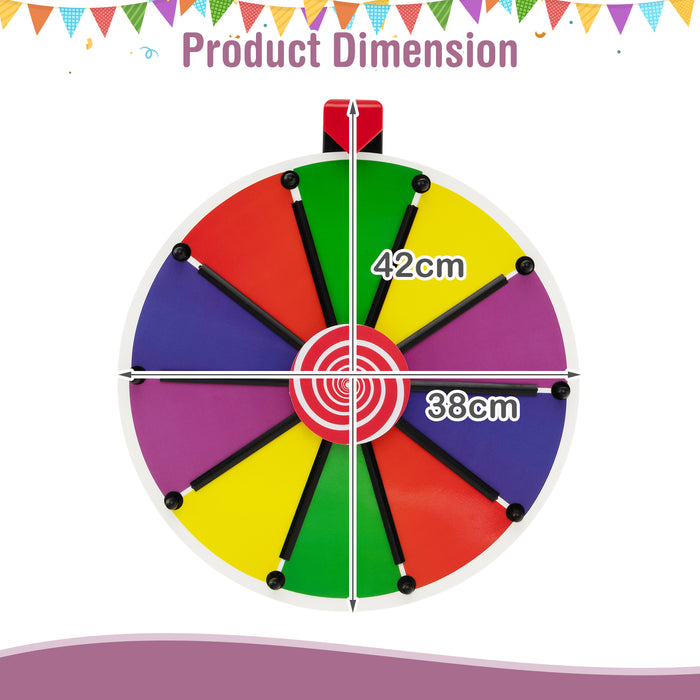 Spinning Wheel Wall Decor, 38 cm - Features Suction Cups for Easy Mounting - Ideal for Home Decoration and Space Saving