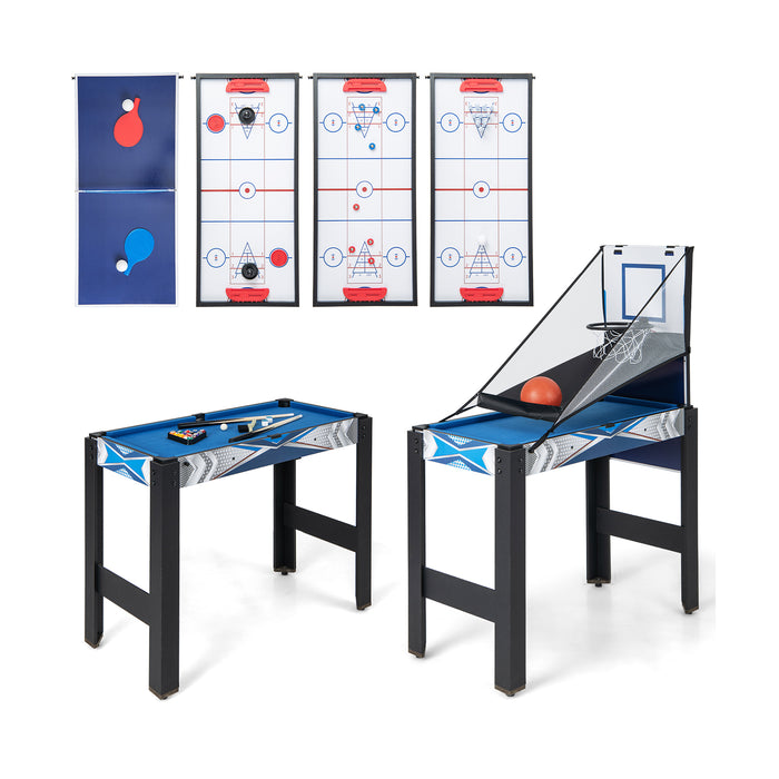 Combo Game Table 6-In-1 - Features Air Hockey, Billiards and Table Tennis - Perfect for Family Game Night or Entertainment Room
