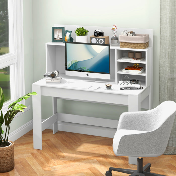 Modern Home Office Furniture - Computer Desk with Integrated Bookshelf - Ideal for Remote Workers and Students