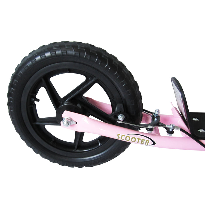 Kids' Stunt Scooter with 12" EVA Tires - Durable Push Scooter for Children, Pink Color - Fun & Safe Outdoor Ride for Young Teens