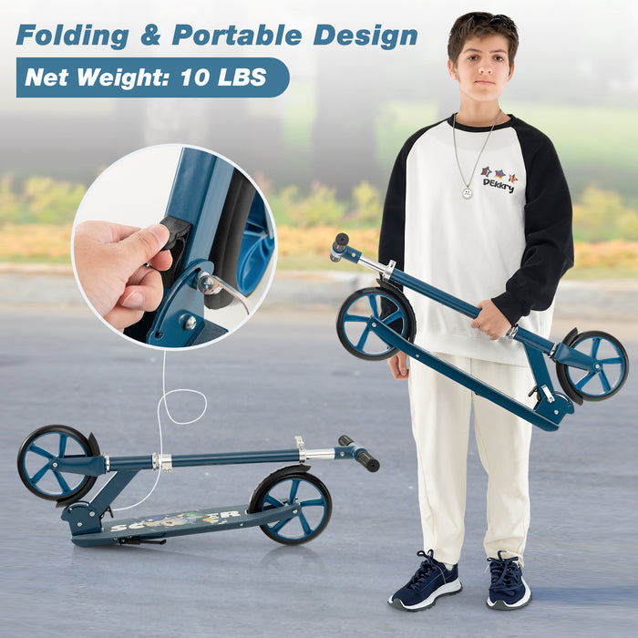 Adjustable Kick Scooter - Comfortable Ride for Teens and Adults - Practical Solution for Easy Commuting