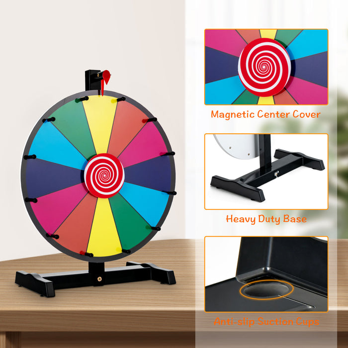 Spinning Prize Wheel - 30/38 CM Diameter, Suitable for Events and Activities - Ideal for Award Giving and Prize Distribution Moments