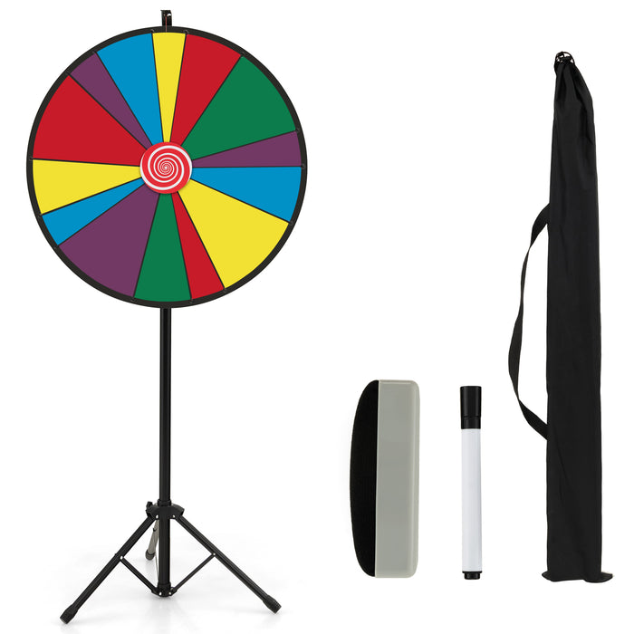 Prize Wheel with Stand - 76 cm Quality Spinning Game Equipment - Ideal for Trade Shows, Fundraisers and Parties