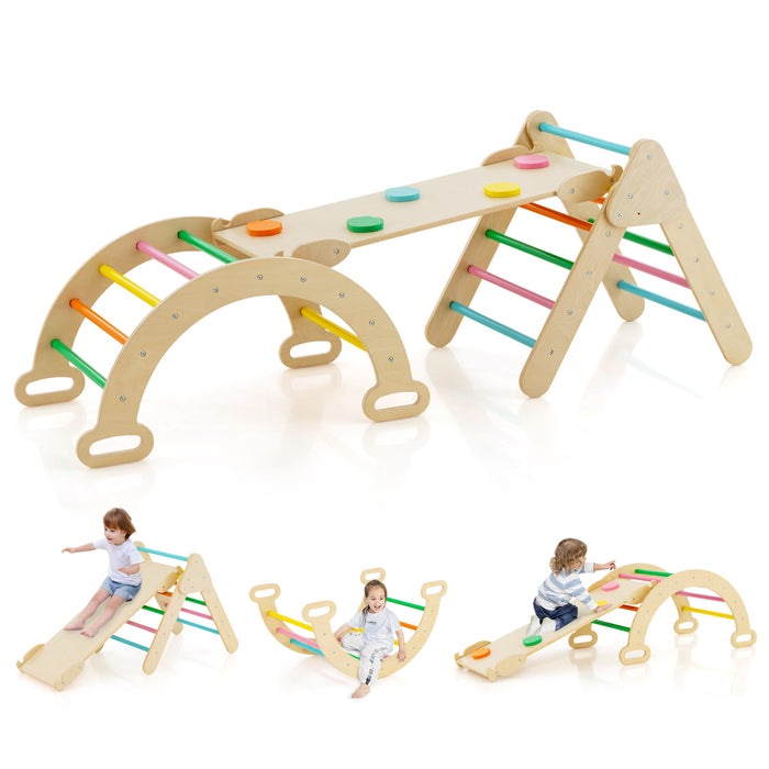 Multicolor Triangle Climbing Toys - With Climbing Triangle Arch Ramp for Toddlers - Ideal Play Equipment for Kids Aged 1 and Above