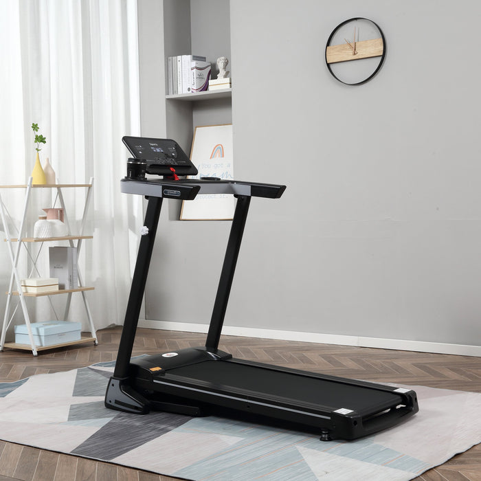 Folding Motorized Treadmill with LCD Display - Compact Home Exercise Running Machine - Ideal for Indoor Fitness & Cardio Workouts