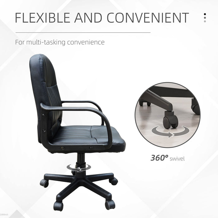Swivel Executive Chair in PU Leather - Ergonomic Office and Gaming Chair with High Back Design - Ideal for Desk Work and Long Gaming Sessions