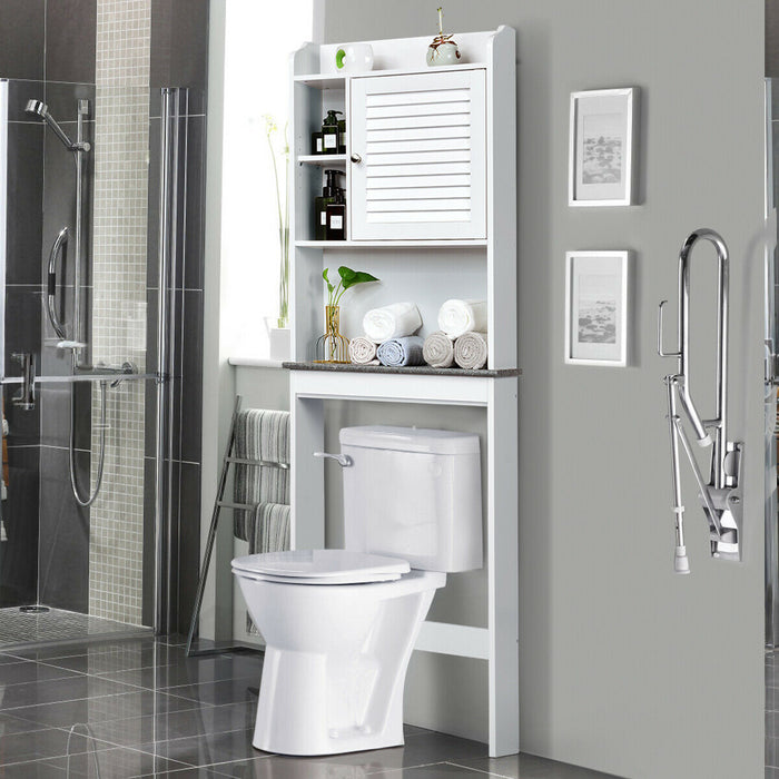 Bathroom Organization Essentials - Over-The-Toilet Cabinet With Adjustable Shelves - Ideal Storage Solution For Small Bathrooms