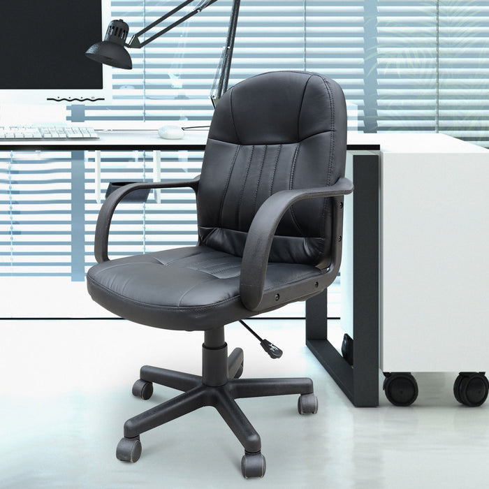 Swivel Executive Chair in PU Leather - Ergonomic Office and Gaming Chair with High Back Design - Ideal for Desk Work and Long Gaming Sessions
