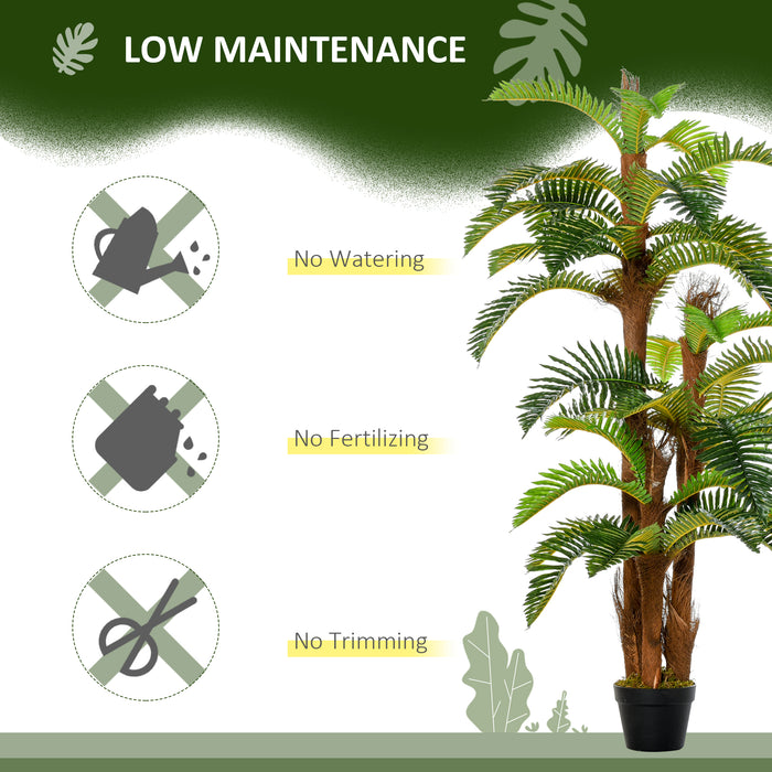 Artificial Fern Tree - 150cm/5FT with 36 Lush Leaves in Nursery Pot - Ideal for Indoor and Outdoor Decorative Greenery
