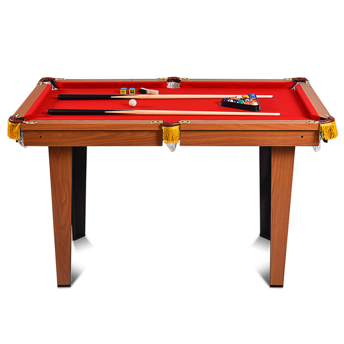 Billiards Table - Anti-collision Corners, Selected Red Velvet Cloth - Perfect for Professional and Home Use