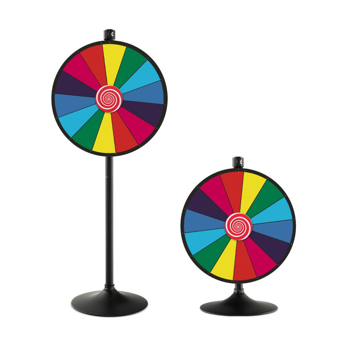 Spinning Prize Wheel 60cm - Dual Use Game with Stand - Ideal for Parties, Trade Shows, Carnivals, and Fundraisers