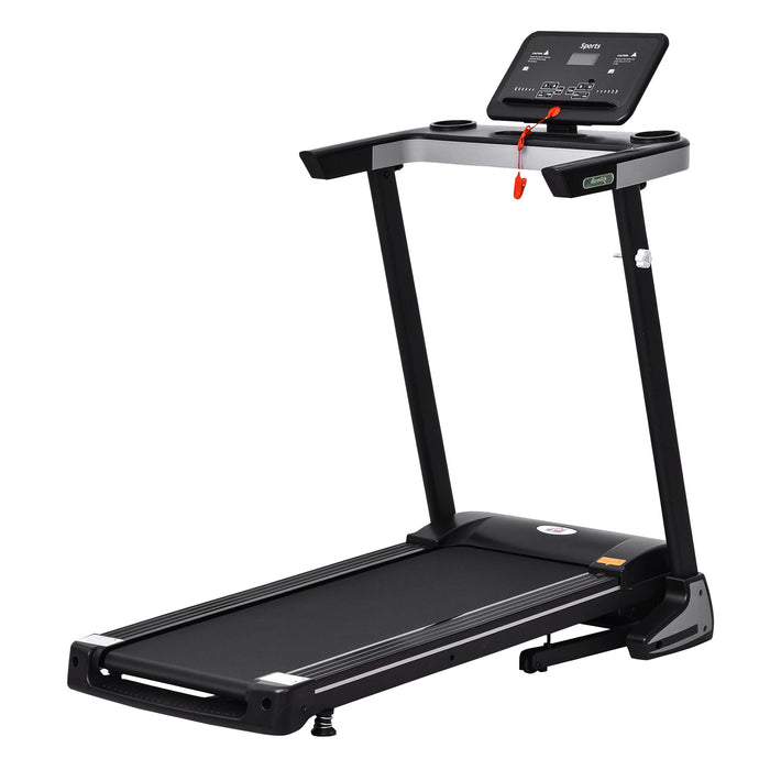 Folding Motorized Treadmill with LCD Display - Compact Home Exercise Running Machine - Ideal for Indoor Fitness & Cardio Workouts