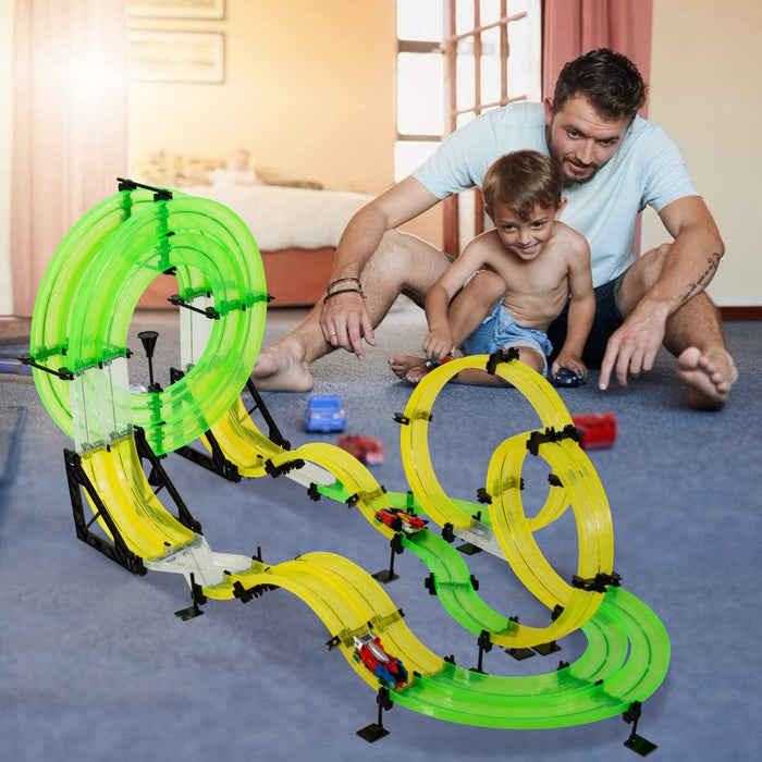860cm Double Lane Rechargeable Racing Car Playset