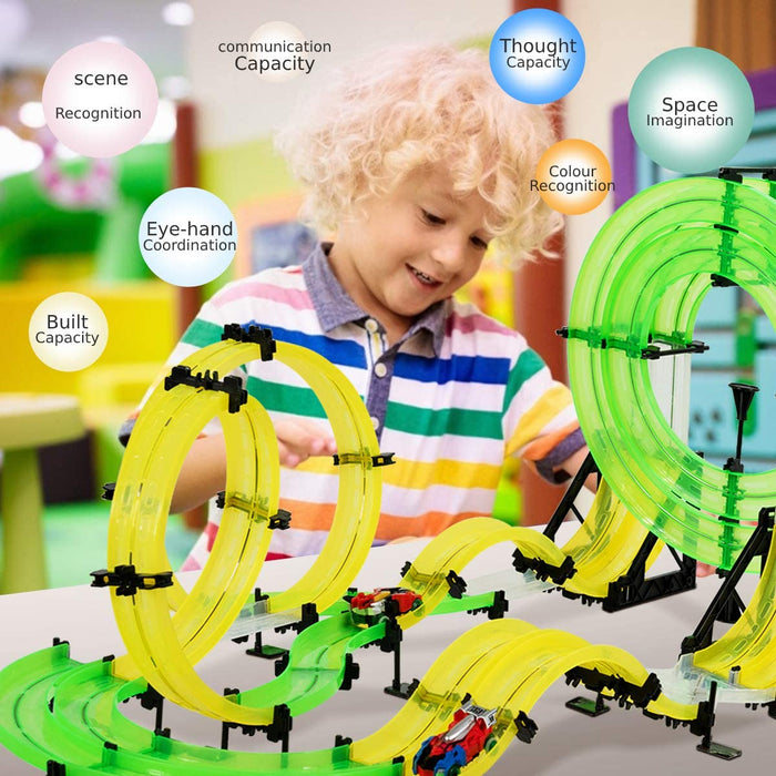 860cm Double Lane Rechargeable Racing Car Playset