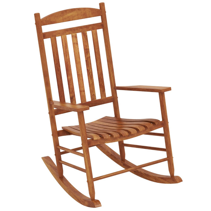Outdoor Poplar Wood Rocking Chair-