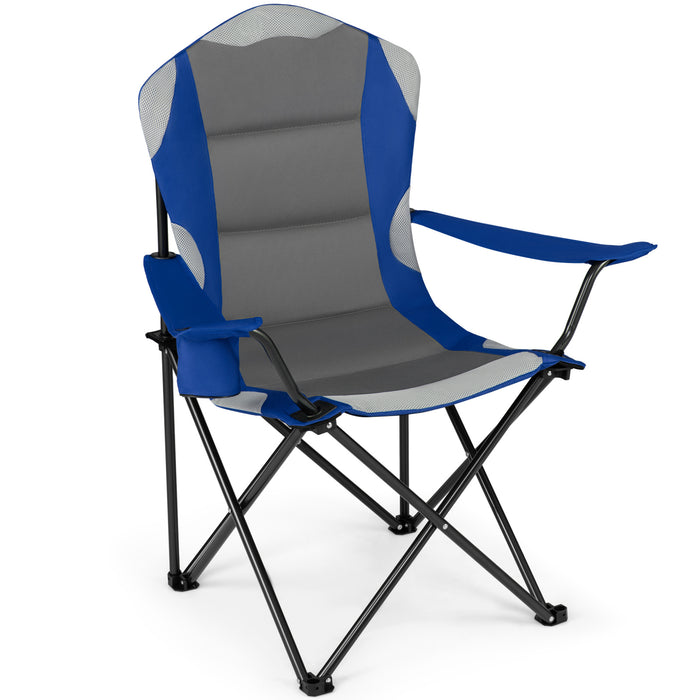 1 Pieces Folding Camping Chairs for Adults with Cup Holders-