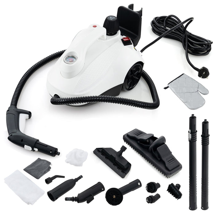 1.8L Steam Cleaner 2000W with 15 Piece Accessory Set-