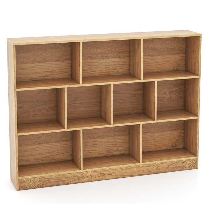 10-Cube Bookshelf with 2 Anti-Tipping Kits for Living Room Kid’s Room-