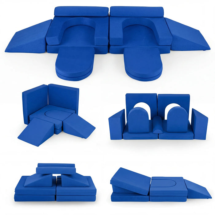 10 PCS Modular Kids Play Couch Toddler Climb and Crawl Foam Playset-