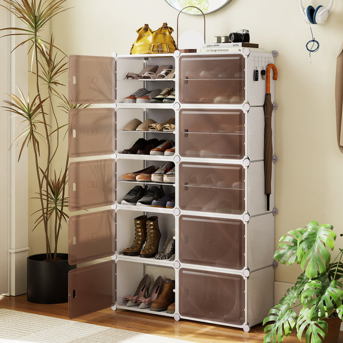 6 Tier Shoe Storage Cabinet with Removable Shelves