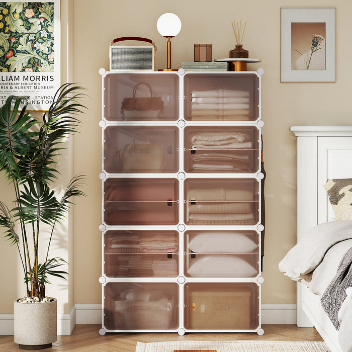 6 Tier Shoe Storage Cabinet with Removable Shelves