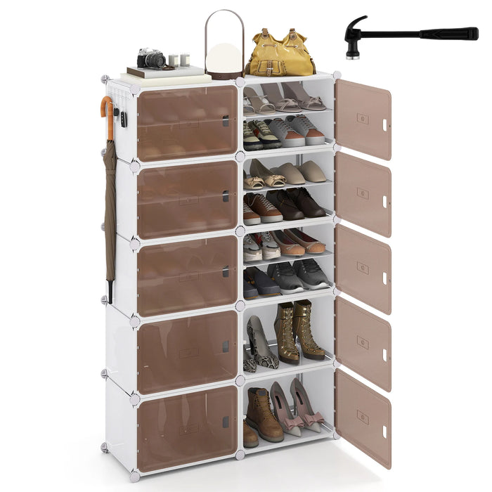 6 Tier Shoe Storage Cabinet with Removable Shelves