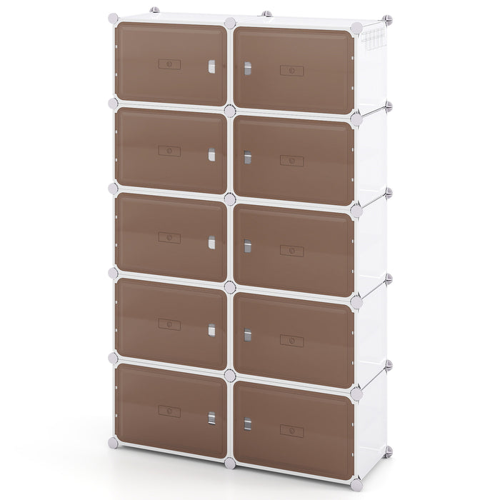 6 Tier Shoe Storage Cabinet with Removable Shelves