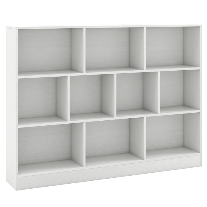 10-Cube Bookshelf with 2 Anti-Tipping Kits for Living Room Kid’s Room-