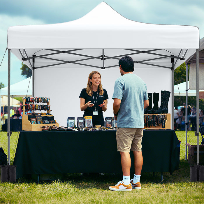 10 x 10 Feet Pop up Canopy Tent with 4 Removable Sidewalls-