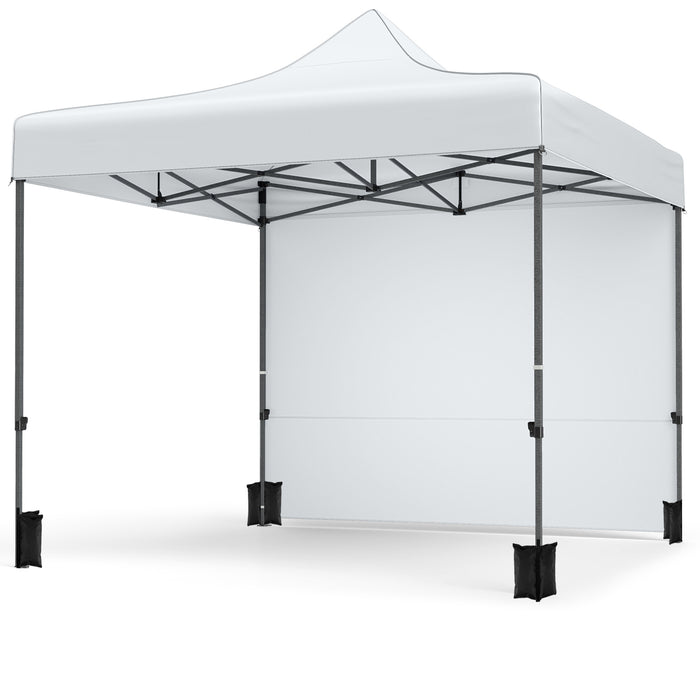 10 x 10 Feet Pop up Canopy Tent with 4 Removable Sidewalls-