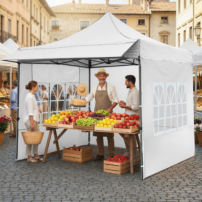 10 x 10 Pop Up Canopy Tent with 3 Sidewalls-