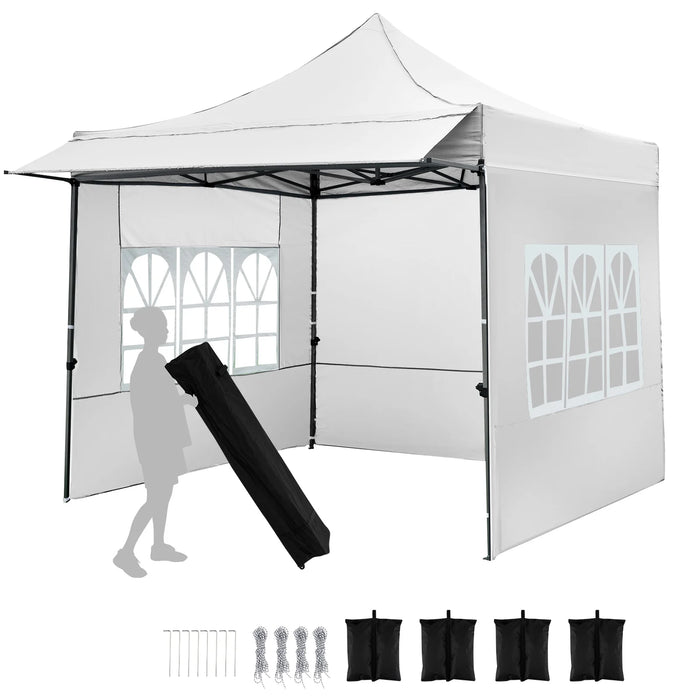 10 x 10 Pop Up Canopy Tent with 3 Sidewalls-