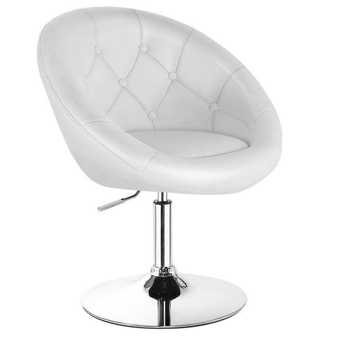 Adjustable Bar Stool PU Leather 360° Swivel Vanity Chair-