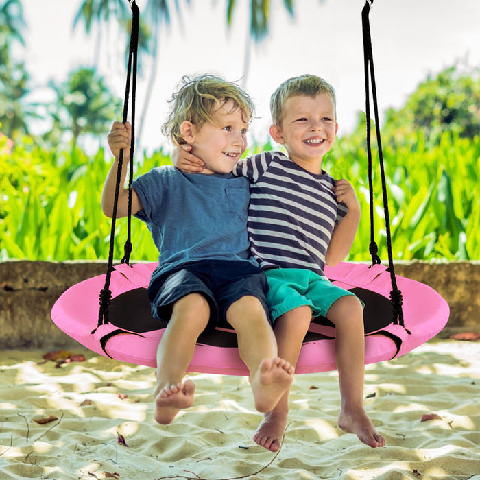 100cm Children Flying Saucer Tree Swing with Adjustable Rope-