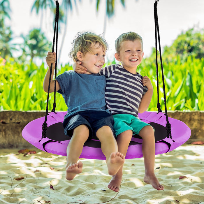 100cm Children Flying Saucer Tree Swing with Adjustable Rope-