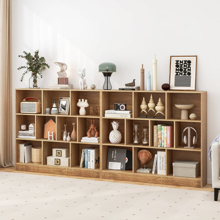 10-Cube Bookshelf Freestanding Storage Organizer with 2 Anti-Tipping Kits-