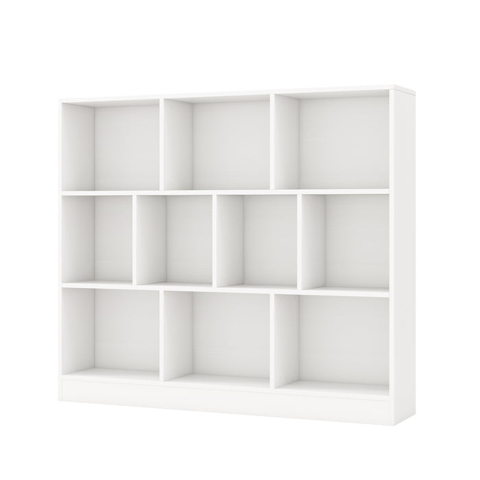 10-Cube Bookshelf Freestanding Storage Organizer with 2 Anti-Tipping Kits-