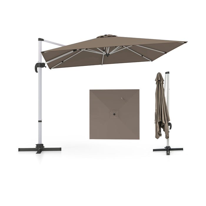 300cm Patio Cantilever Umbrella with 360° Rotation and Adjustable Tilt-