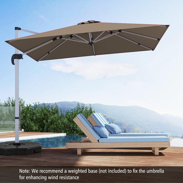 300cm Patio Cantilever Umbrella with 360° Rotation and Adjustable Tilt-