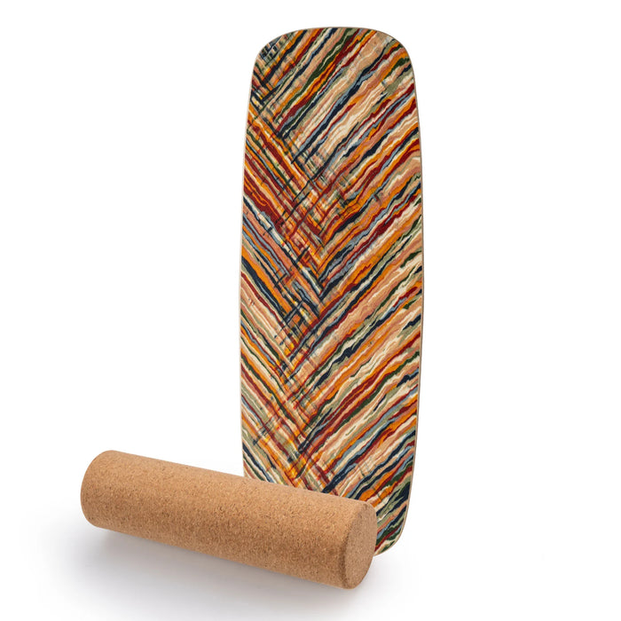 11-Ply Wood Balance Board with Cork Roller for Adults-