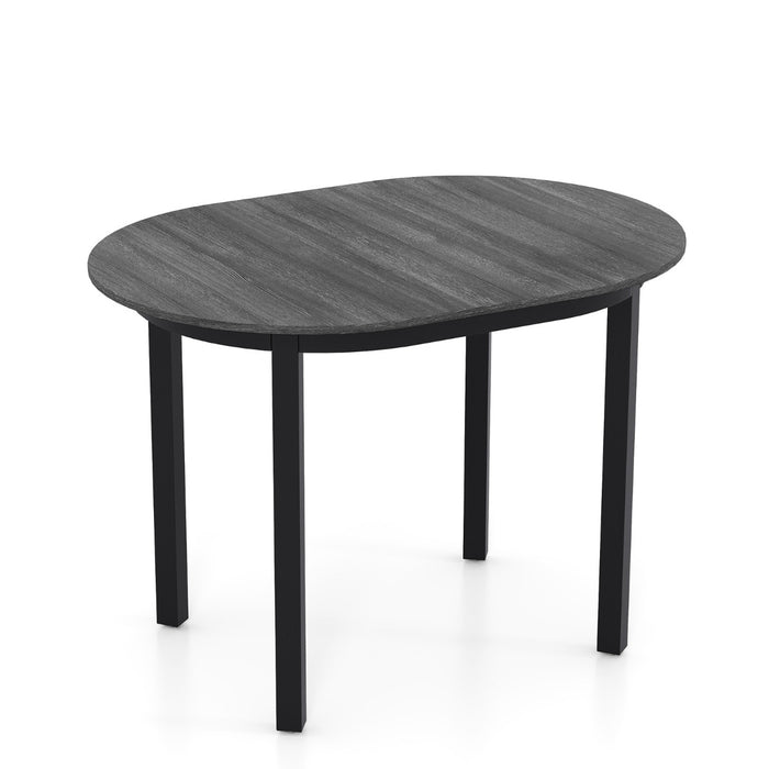 110CM Wooden Dining Table for 4-6 People Oval Kitchen Table-